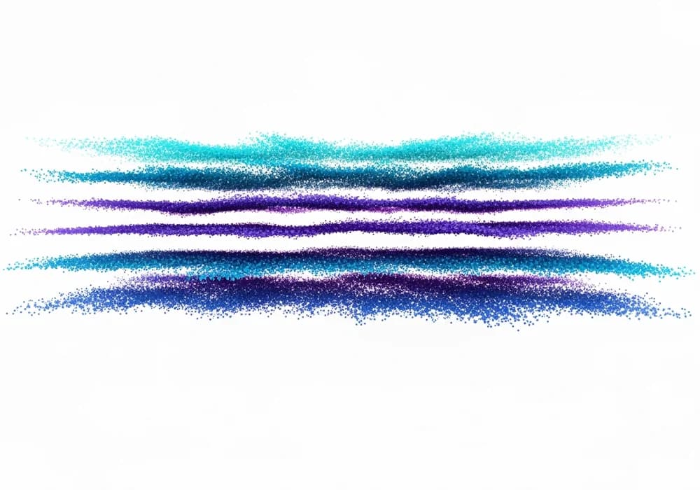 Horizontal layers of light stacking and compounding over time.
