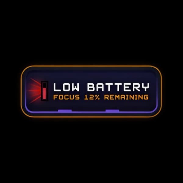 LOW BATTERY: FOCUS 12% REMAINING