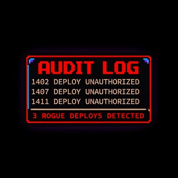 AUDIT LOG: 3 ROGUE DEPLOYS DETECTED
