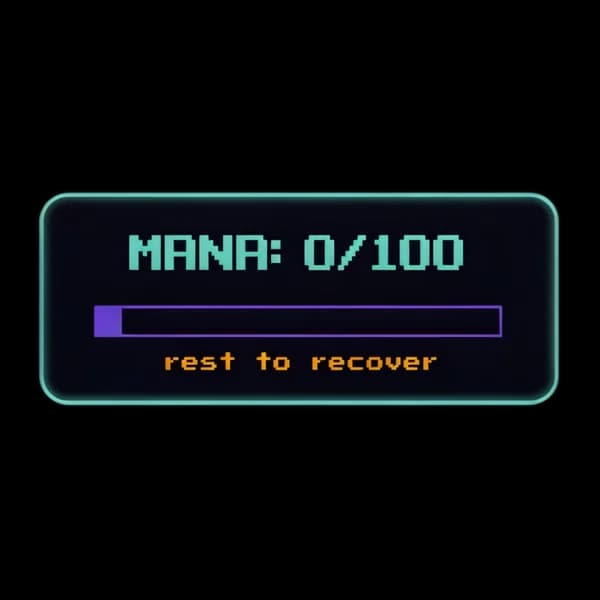 MANA: 0/100. REST TO RECOVER